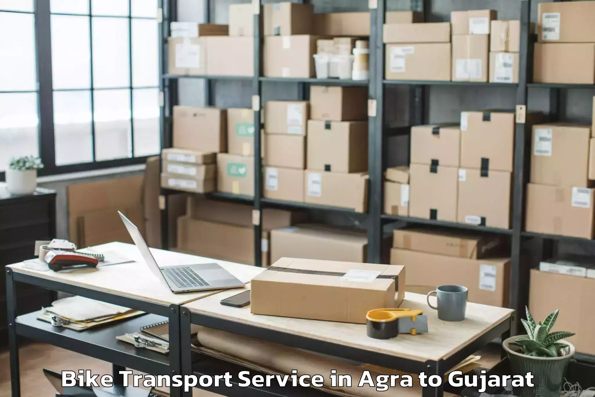 Affordable Agra to Santalpur Bike Transport